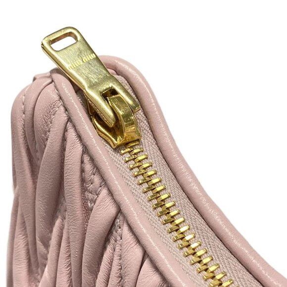 Auth miumiu Matelasse - Pink Leather Shoulder Bag - Picture 10 of 16